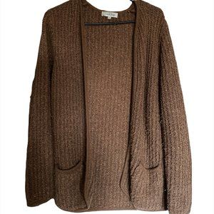 Carol Rose Brown Warm & Fuzzy Cardigan
